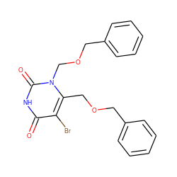 O=c1[nH]c(=O)n(COCc2ccccc2)c(COCc2ccccc2)c1Br ZINC000653842861