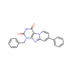 O=c1[nH]c(=O)n(Cc2ccccc2)c2nc3cc(-c4ccccc4)ccn3c12 ZINC000013475097