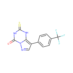 O=c1[nH]c(=S)[nH]c2c(-c3ccc(C(F)(F)F)cc3)cnn12 ZINC000096922739