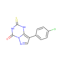 O=c1[nH]c(=S)[nH]c2c(-c3ccc(Cl)cc3)cnn12 ZINC000096922737