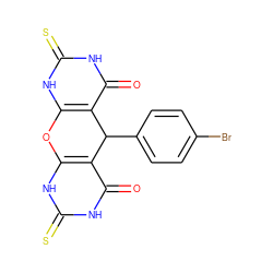 O=c1[nH]c(=S)[nH]c2c1C(c1ccc(Br)cc1)c1c([nH]c(=S)[nH]c1=O)O2 ZINC000013749971