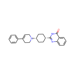 O=c1[nH]c([C@H]2CC[C@@H](N3CC=C(c4ccccc4)CC3)CC2)nc2ccccc12 ZINC000100072927