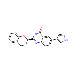 O=c1[nH]c([C@H]2CCc3ccccc3O2)nc2ccc(-c3cn[nH]c3)cc12 ZINC000066080574