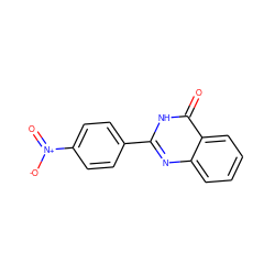 O=c1[nH]c(-c2ccc([N+](=O)[O-])cc2)nc2ccccc12 ZINC000008911509