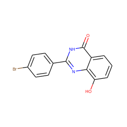 O=c1[nH]c(-c2ccc(Br)cc2)nc2c(O)cccc12 ZINC000146051687