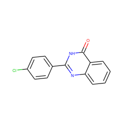 O=c1[nH]c(-c2ccc(Cl)cc2)nc2ccccc12 ZINC000017994427