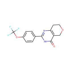 O=c1[nH]c(-c2ccc(OC(F)(F)F)cc2)nc2c1COCC2 ZINC000096283585