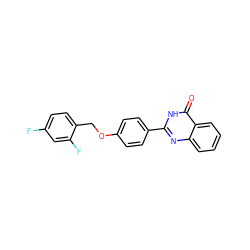 O=c1[nH]c(-c2ccc(OCc3ccc(F)cc3F)cc2)nc2ccccc12 ZINC001772650868