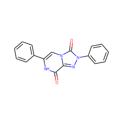 O=c1[nH]c(-c2ccccc2)cn2c(=O)n(-c3ccccc3)nc12 ZINC001772570436