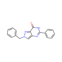 O=c1[nH]c(-c2ccccc2)nc2cn(Cc3ccccc3)nc12 ZINC000653766262