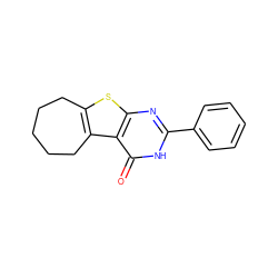 O=c1[nH]c(-c2ccccc2)nc2sc3c(c12)CCCCC3 ZINC000016493394