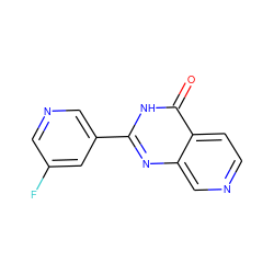 O=c1[nH]c(-c2cncc(F)c2)nc2cnccc12 ZINC000653711486