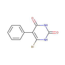 O=c1[nH]c(Br)c(-c2ccccc2)c(=O)[nH]1 ZINC000014972795