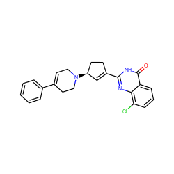 O=c1[nH]c(C2=C[C@@H](N3CC=C(c4ccccc4)CC3)CC2)nc2c(Cl)cccc12 ZINC000028954707