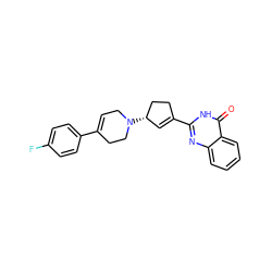 O=c1[nH]c(C2=C[C@H](N3CC=C(c4ccc(F)cc4)CC3)CC2)nc2ccccc12 ZINC000028954697