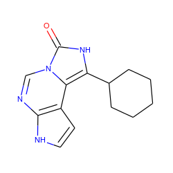 O=c1[nH]c(C2CCCCC2)c2c3cc[nH]c3ncn12 ZINC000205551886