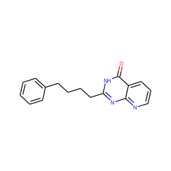 O=c1[nH]c(CCCCc2ccccc2)nc2ncccc12 ZINC000058590916