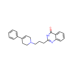 O=c1[nH]c(CCCN2CC=C(c3ccccc3)CC2)nc2ccccc12 ZINC000013581540