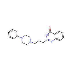 O=c1[nH]c(CCCN2CCN(c3ccccc3)CC2)nc2ccccc12 ZINC000013581563