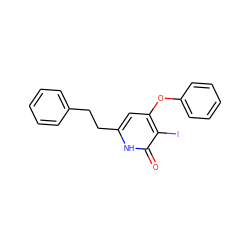 O=c1[nH]c(CCc2ccccc2)cc(Oc2ccccc2)c1I ZINC000299821824