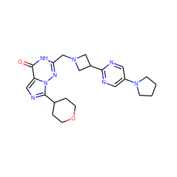 O=c1[nH]c(CN2CC(c3ncc(N4CCCC4)cn3)C2)nn2c(C3CCOCC3)ncc12 ZINC000205461429