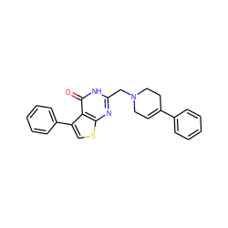 O=c1[nH]c(CN2CC=C(c3ccccc3)CC2)nc2scc(-c3ccccc3)c12 ZINC000084564652