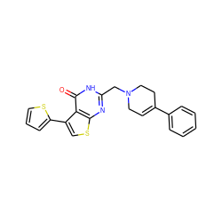 O=c1[nH]c(CN2CC=C(c3ccccc3)CC2)nc2scc(-c3cccs3)c12 ZINC000003370259