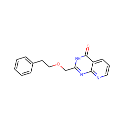 O=c1[nH]c(COCCc2ccccc2)nc2ncccc12 ZINC000058592314