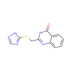 O=c1[nH]c(CSc2ncn[nH]2)nc2ccccc12 ZINC000013597907