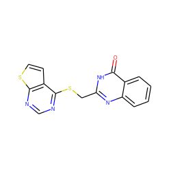 O=c1[nH]c(CSc2ncnc3sccc23)nc2ccccc12 ZINC000012510825