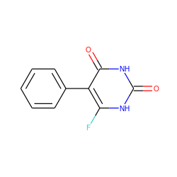 O=c1[nH]c(F)c(-c2ccccc2)c(=O)[nH]1 ZINC000014972791