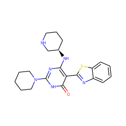 O=c1[nH]c(N2CCCCC2)nc(N[C@@H]2CCCNC2)c1-c1nc2ccccc2s1 ZINC001772608794