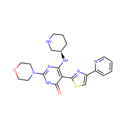 O=c1[nH]c(N2CCOCC2)nc(N[C@@H]2CCCNC2)c1-c1nc(-c2ccccn2)cs1 ZINC001772601433