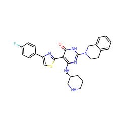 O=c1[nH]c(N2CCc3ccccc3C2)nc(N[C@@H]2CCCNC2)c1-c1nc(-c2ccc(F)cc2)cs1 ZINC001772656089