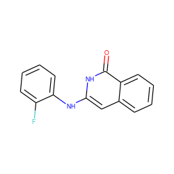 O=c1[nH]c(Nc2ccccc2F)cc2ccccc12 ZINC000096018438