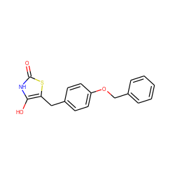 O=c1[nH]c(O)c(Cc2ccc(OCc3ccccc3)cc2)s1 ZINC000169718128