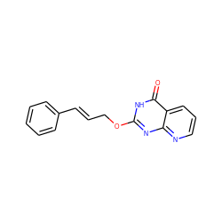 O=c1[nH]c(OC/C=C/c2ccccc2)nc2ncccc12 ZINC000058591215