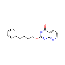 O=c1[nH]c(OCCCCc2ccccc2)nc2ncccc12 ZINC000058592667