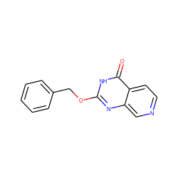 O=c1[nH]c(OCc2ccccc2)nc2cnccc12 ZINC000220933886