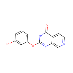 O=c1[nH]c(Oc2cccc(O)c2)nc2cnccc12 ZINC000653713198