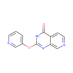 O=c1[nH]c(Oc2cccnc2)nc2cnccc12 ZINC000653713262