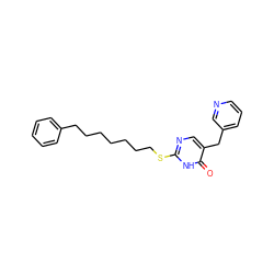 O=c1[nH]c(SCCCCCCCc2ccccc2)ncc1Cc1cccnc1 ZINC000027310553