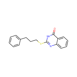 O=c1[nH]c(SCCCc2ccccc2)nc2ccccc12 ZINC000071420501