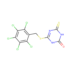 O=c1[nH]c(SCc2c(Cl)c(Cl)c(Cl)c(Cl)c2Cl)nc(=S)[nH]1 ZINC000008034228