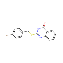 O=c1[nH]c(SCc2ccc(Br)cc2)nc2ccccc12 ZINC000004997562