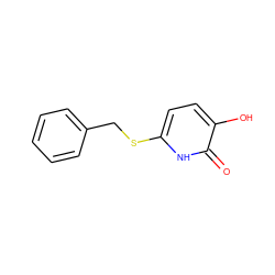 O=c1[nH]c(SCc2ccccc2)ccc1O ZINC000206402025