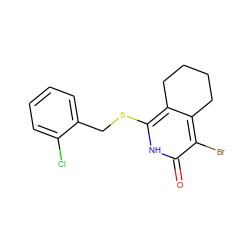 O=c1[nH]c(SCc2ccccc2Cl)c2c(c1Br)CCCC2 ZINC000073164688