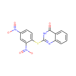 O=c1[nH]c(Sc2ccc([N+](=O)[O-])cc2[N+](=O)[O-])nc2ccccc12 ZINC000015986099