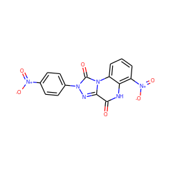 O=c1[nH]c2c([N+](=O)[O-])cccc2n2c(=O)n(-c3ccc([N+](=O)[O-])cc3)nc12 ZINC000013580745