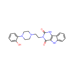 O=c1[nH]c2c([nH]c3ccccc32)c(=O)n1CCN1CCN(c2ccccc2O)CC1 ZINC000013523209